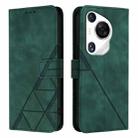 For Huawei Pura 70 Pro Crossbody 3D Embossed Flip Leather Phone Case(Dark Green) - 2