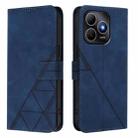 For Huawei Enjoy 80s 4G Crossbody 3D Embossed Flip Leather Phone Case(Blue) - 2