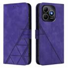 For Huawei Enjoy 80s 4G Crossbody 3D Embossed Flip Leather Phone Case(Purple) - 2