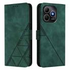 For Huawei Enjoy 80s 4G Crossbody 3D Embossed Flip Leather Phone Case(Dark Green) - 2