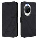 For Huawei nova 14 Ultra 5G Crossbody 3D Embossed Flip Leather Phone Case(Black) - 2