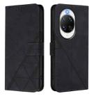 For Huawei nova 14 Pro 5G Crossbody 3D Embossed Flip Leather Phone Case(Black) - 2