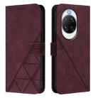 For Huawei nova 14 Pro 5G Crossbody 3D Embossed Flip Leather Phone Case(Wine Red) - 2