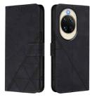 For Huawei nova 14 5G Crossbody 3D Embossed Flip Leather Phone Case(Black) - 2