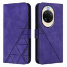 For Huawei nova 14 5G Crossbody 3D Embossed Flip Leather Phone Case(Purple) - 2