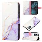 For Motorola Moto G14 PT003 Marble Pattern Flip Leather Phone Case(LS006) - 1