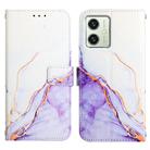 For Motorola Moto G54 PT003 Marble Pattern Flip Leather Phone Case(LS006) - 2