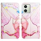 For Motorola Moto G54 PT003 Marble Pattern Flip Leather Phone Case(LS005) - 2
