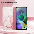For Motorola Moto G54 PT003 Marble Pattern Flip Leather Phone Case(LS005) - 3