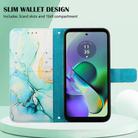 For Motorola Moto G54 PT003 Marble Pattern Flip Leather Phone Case(LS003) - 3