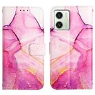 For Motorola Moto G54 PT003 Marble Pattern Flip Leather Phone Case(LS001) - 2