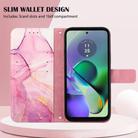 For Motorola Moto G54 PT003 Marble Pattern Flip Leather Phone Case(LS001) - 3