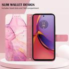 For Motorola Moto G84 PT003 Marble Pattern Flip Leather Phone Case(LS001) - 3