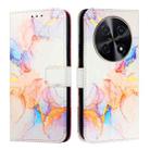 For Huawei nova 12s 4G Global PT003 Marble Pattern Flip Leather Phone Case(LS004 Marble White) - 2