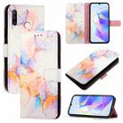 For Huawei P30 lite / nova 4e PT003 Marble Pattern Flip Leather Phone Case(LS004 Marble White) - 1