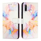 For Huawei P30 lite / nova 4e PT003 Marble Pattern Flip Leather Phone Case(LS004 Marble White) - 2