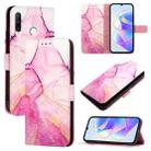 For Huawei P30 lite / nova 4e PT003 Marble Pattern Flip Leather Phone Case(LS001 Pink Purple Gold) - 1