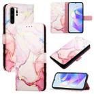 For Huawei P30 Pro PT003 Marble Pattern Flip Leather Phone Case(LS005 Rose Gold) - 1