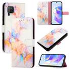 For Huawei P40 lite / nova 6 SE PT003 Marble Pattern Flip Leather Phone Case(LS004 Marble White) - 1