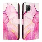 For Huawei P40 lite / nova 6 SE PT003 Marble Pattern Flip Leather Phone Case(LS001 Pink Purple Gold) - 2