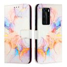 For Huawei P40 Pro PT003 Marble Pattern Flip Leather Phone Case(LS004 Marble White) - 2