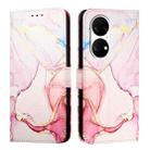 For Huawei P50 PT003 Marble Pattern Flip Leather Phone Case(LS005 Rose Gold) - 2