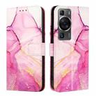 For Huawei P60 / P60 Pro PT003 Marble Pattern Flip Leather Phone Case(LS004 Marble White) - 2