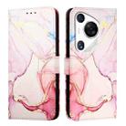 For Huawei Pura 70 Pro / 70 Pro+ PT003 Marble Pattern Flip Leather Phone Case(LS005 Rose Gold) - 2