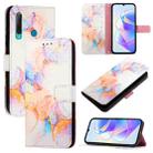 For Huawei Enjoy 9s / P Smart+ 2019 PT003 Marble Pattern Flip Leather Phone Case(LS004 Marble White) - 1