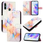 For Huawei Enjoy 20 SE / Y7a / P smart 2021 PT003 Marble Pattern Flip Leather Phone Case(LS004 Marble White) - 1