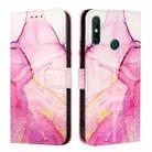 For Huawei Enjoy 20 SE / Y7a / P smart 2021 PT003 Marble Pattern Flip Leather Phone Case(LS001 Pink Purple Gold) - 2