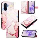 For Huawei Enjoy 50 / nova Y70 Plus PT003 Marble Pattern Flip Leather Phone Case(LS005 Rose Gold) - 1