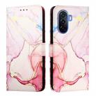 For Huawei Enjoy 50 / nova Y70 Plus PT003 Marble Pattern Flip Leather Phone Case(LS005 Rose Gold) - 2