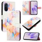 For Huawei Enjoy 50 / nova Y70 Plus PT003 Marble Pattern Flip Leather Phone Case(LS004 Marble White) - 1