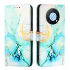 For Huawei Enjoy 50 Pro / nova Y90 PT003 Marble Pattern Flip Leather Phone Case(LS003 Green) - 2