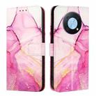 For Huawei Enjoy 50 Pro / nova Y90 PT003 Marble Pattern Flip Leather Phone Case(LS001 Pink Purple Gold) - 2