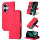 For OPPO K11 5G / OnePlus Nord CE3 AZNS Skin Feel Calf Texture Flip Leather Phone Case(Red) - 1