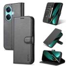 For OPPO K11 5G / OnePlus Nord CE3 AZNS Skin Feel Calf Texture Flip Leather Phone Case(Black) - 1