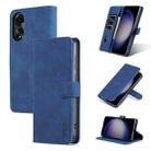 For OPPO A78 4G Global AZNS Skin Feel Calf Texture Flip Leather Phone Case(Blue) - 1