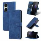 For OPPO A1 Pro/Reno8 T 5G AZNS Skin Feel Calf Texture Flip Leather Phone Case(Blue) - 1