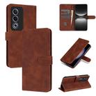 For OPPO A3x 5G / A3 Energy 5G AZNS Skin Feel Calf Texture Flip Leather Phone Case(Brown) - 1