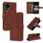 For Huawei nova 12 / nova 13 AZNS Skin Feel Calf Texture Flip Leather Phone Case(Brown) - 1