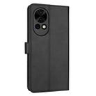 For Huawei nova 12 AZNS Skin Feel Calf Texture Flip Leather Phone Case(Black) - 3