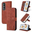 For Honor 90 AZNS Skin Feel Calf Texture Flip Leather Phone Case(Brown) - 1