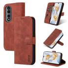 For Honor 90 Pro AZNS Skin Feel Calf Texture Flip Leather Phone Case(Brown) - 1