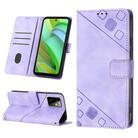 For Motorola Moto G Power 2023 Skin-feel Embossed Leather Phone Case(Light Purple) - 1