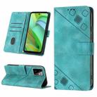 For Motorola Moto G Power 2023 Skin Feel Embossed Leather Phone Case(Green) - 1