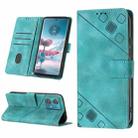 For Motorola Edge 40 Neo Skin Feel Embossed Leather Phone Case(Green) - 1