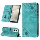 For Motorola Moto G Power 5G 2024 Skin-feel Embossed Leather Phone Case(Green) - 1