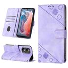 For Motorola Moto G Play 5G 2024 Skin Feel Embossed Leather Phone Case(Light Purple) - 1